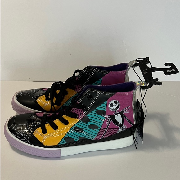 Disney Shoes - Disney High-Top Sneakers with Skeleton Design - Black, Yellow, Purple, Teal